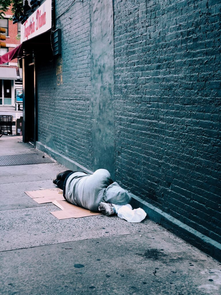 Homeless Person Sleeping